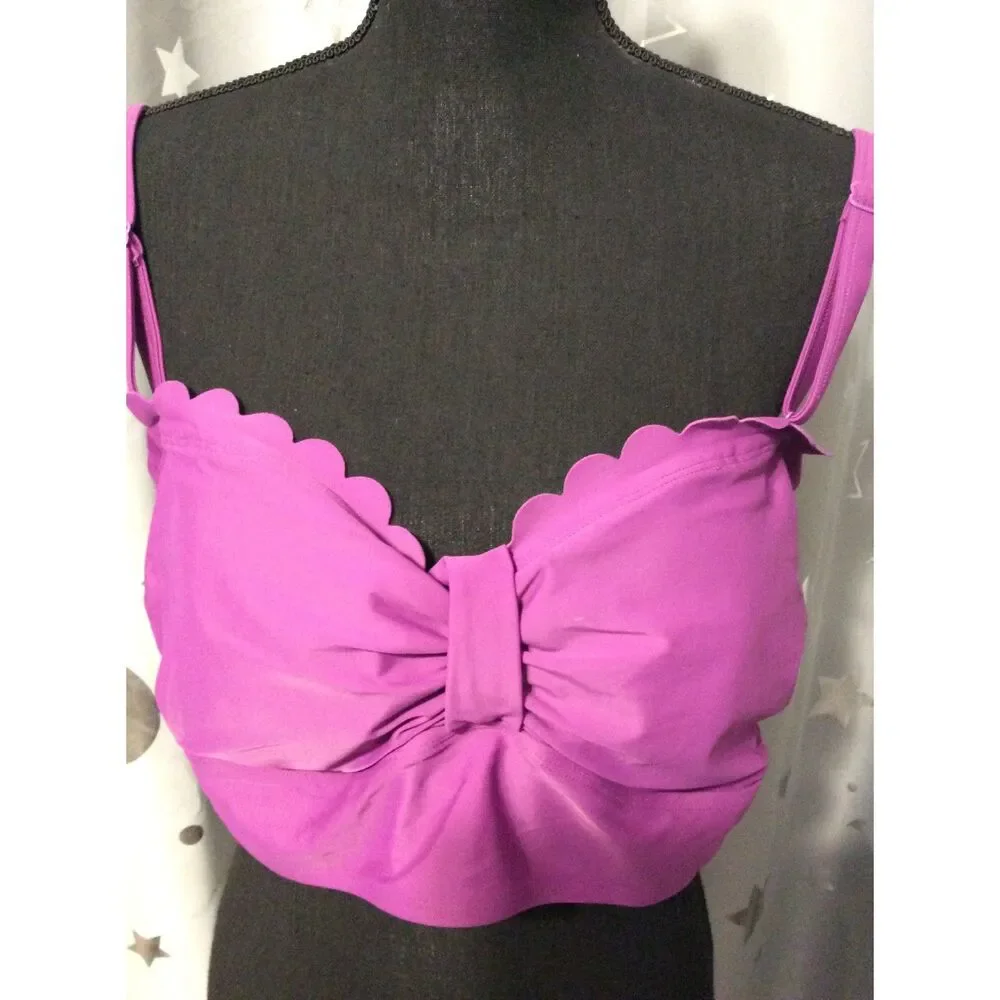 Disney Plus Size 1X Ariel Swim Wear Top Purple
